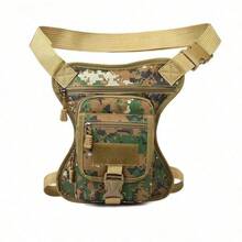 腰带式斜挎包，实用皮革包，带大腿口袋，户外臀包 - 彩色 - 查看 2