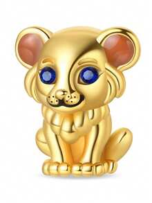 Silver Plated Charms Golden Butterfly Tassel Horseshoe Football Cup Golden Robot Dog Cross Life Tree Crow Lotus Flower Multi Element Series Beads Charm Fit Original Bracelet Charm Beads Necklace Diy Female Jewelry - Multicolor - View 19