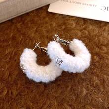 Silver Needle Snowflake Bow Christmas Earrings Design Sense Exquisite Sweet Studs Light Luxury High-End Versatile Earrings For Women - 43#銀針-銀色 - 查看 12