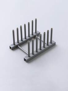 创意厨房收纳架 | 塑料碗碟锅盖沥水架，节省空间的家用餐具收纳架 - 彩色 - 查看 11