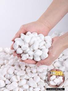 100/200/600/900g 白色鵝卵石 - 0.4-2cm，拋光，適用於花園與居家裝飾、室內植物、花瓶、戶外花盆、水族箱、魚缸及節慶餐桌中心裝飾石 - 彩色 - 查看 11