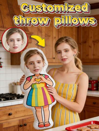 [منتج مخصص] وسادة صور شخصية 1 قطعة - وسادة ديكور منزلي، هدية مثالية للأزواج والأصدقاء المقربين - مناسبة لعيد الحب، عيد الميلاد، رمضان والمناسبات والأعياد المختلفة