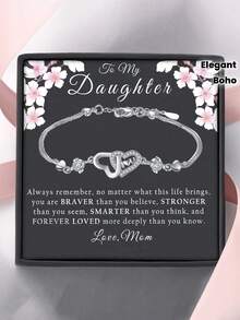 1 件时尚花瓣设计女士手链，简约女友礼物，独特个性化手链