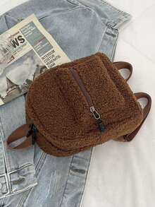 Mini-Rucksack für Frauen, modisch, leicht, geeignet für Reisen, Outdoor, täglichen Gebrauch, japanischer Stil - Braun - Übersicht 2