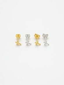 Women Fine Stud Earrings - Cross Earrings - View 2