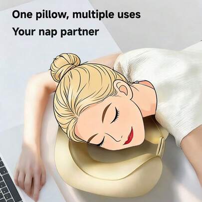 1 pieza Almohada de cuello en forma de U, almohada de soporte para el cuello para avión, siesta, dormir durante el viaje