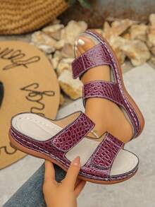 Wine Red Crocodile Pattern