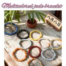 Ladies' Beaded Bracelet, Natural Healing Crystal Gemstone Bracelet, Anxiety And Stress Relief Bracelet, Handcrafted Jewelry Ladies' Gift - Multicolor - View 13