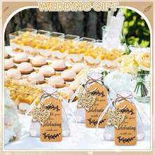 10/20 Sets Butterfly Keychain Party Favor Butterfly Thank You Keyring Gift Metal Animal Keychain Souvenir Thank You Tag For Guest Baptism Baby Shower Wedding Birthday Thanksgiving (Gold) - Gold - View 7