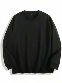 Women's Casual "PARKE" Letter Print Loose Pullover Sweatshirt, Encountering Lazy Fashion.2026 New Y2Y Style Casual Women's Sweatshirt - Versatile For Sports, Leisure, And Everyday Wear - 黑色 - 查看 3