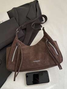 Túi xách đeo vai cỡ lớn thời trang dành cho nữ, thiết kế - Cà phê - Xem 3