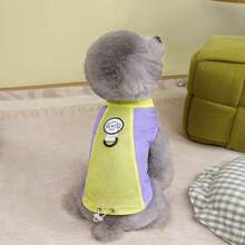 New Spring/Summer Pet Clothes, Cat Shirt, Air Conditioning Cat Dress, 25 Patchwork Denim Skirt, Dog Shirt, Outfit, Animal Costume, Small Dog Clothes, New Casual Outfit, British Style Animal Clothes, Sun Protection Shirt, Leash Buckle Shirt - Blue - View 14