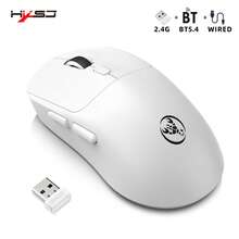HXSJ 3 Modes Bluetooth Gaming Mouse Rechargeable 2.4G USB Wireless RGB Backlight Mouse For IPad Tablet Laptop ComputerChristmas Gift / Xmas Gift / New Year 2026 Holiday / Christmas Decoration / Xmas Edition Gift For Kids / Gift For Family / Year-End