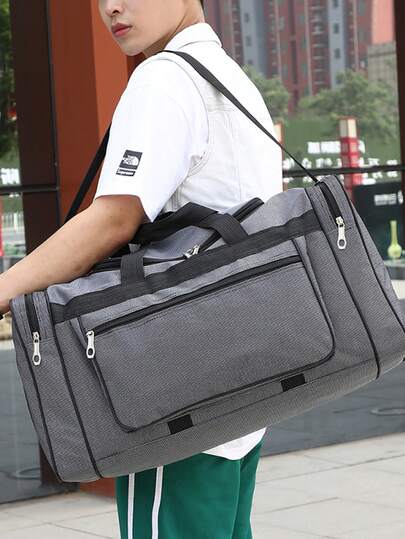 2026 New Minimalist Solid Color Large Capacity Travel Tote Bag Travel Bag Luggage Bag Duffle Bag Overnight Bag Durable Travel Organizer Cruise Essential Vacation Essentials For Men Women Travel Essential Holiday Essential Travel Must Haves