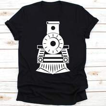 Front Vintage Train Shirt, Train Operator Gift, Railway Track, Passenger Train, Railroad Car, Railway Wagon, Train Truck, Railway Carriage - 黑色 - 查看 3