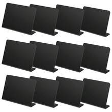 10pcs L-Shaped Mini Chalkboard Signs, Acrylic Black Board Self-Service Labels, Small Black Food Display Stand For Message Board, Wedding, Tent, Birthday Party - Multicolor - View 1