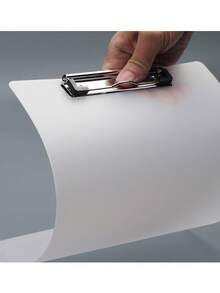 1pc A4 Clear Clipboard, Thick & Sturdy Acrylic Writing Board, Menu Holder, File Folder, Stationery & Office Supplies, Drawing Board, Contract Backing Board - Clear - View 5