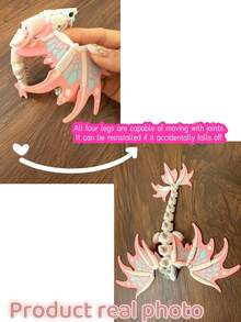 1pc 3D Printed Tyrannosaurus Rex Figurine, Cute Creative Decor With Movable Joints, Durable Desktop Ornament, Suitable For Home, Party, New Year Gift - Multicolor - View 7