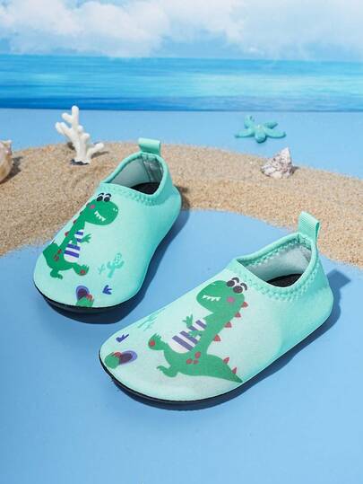 1双儿童夏季水鞋，户外戏水鞋，瑜伽鞋，卡通防滑舒适透气沙滩鞋，训练动物