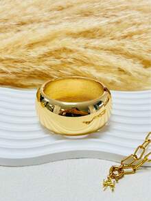 Set de 3 piezas de pulseras de encanto, brazalete dorado, pulsera ancha, brazalete grueso, set de pulseras, brazalete ancho, pulsera de mujer, regalo para ella - Amarillo Oro - Ver 5