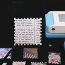 1件装印章压花工具，印章计划本打孔器，创意手工压花工具，文具材料收集工具 - 藍色 - 查看 6