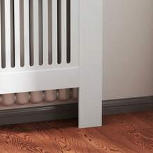 HOMCOM Radiator Cover With Horizontal Slats, White, For Living Room Or Bedroom, 78 X 19 X 81 Cm - 白色 - 查看 8