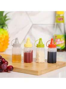 2 Mini Portable Sauce Bottles - Durable, Leak-Proof, Easy To Squeeze, Suitable For Lunch Boxes, Picnics, And Outdoor Adventures - Random Color - 2 Pieces - View 8