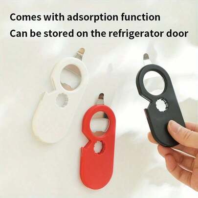 二合一瓶罐开启器！可用于啤酒瓶和易拉罐，便携式登山扣设计，方便携带，适合外出就餐和露营。