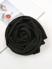 2pcs Women Scarf & Cap Set, Versatile Underscarf Cap Combo, Hijab Abaya Accessory, Elastic Underscarf Cap & Chiffon Scarf Set, Casual Outfit