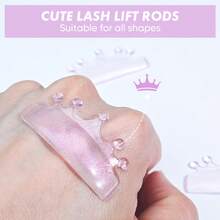 Lomansa 2 Pairs Eyelash Lift Pads, High Adhesiveness, Super Elasticity, Reusable After Cleaning, Suitable For Lashes Of All Lengths, Soft And Stretchy, Easy To Use, Suitable For Eyelash Salons And DIY - Multicolor - View 8