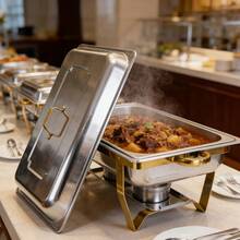 Piatti - Set da 4, Griglia Singola, Cornice Dorata - Visualizzare 10