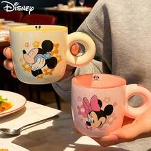 Disney 迪士尼米奇、米妮、黛丝、史迪奇陶瓷马克杯，高品质情侣水杯，生日礼物 - 彩色 - 查看 5