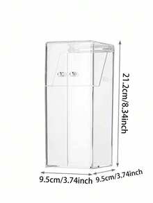 1pc Acrylic Dustproof Straw Storage Box, Capsule Coffee & Tea Bag Organizer Box With Lid, Random Color - Clear - View 5