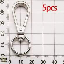 5/50pcs Zinc Alloy Swivel Rings Lobster Claw Clasps Swivel Snap Hook For DIY Keychain Keyring Jewelry Craft Making Backpack Lanyard Hanging - Antique Silver - View 12