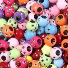 10-200 Stück 8-14mm Strass Perlen - Bonbonfarben Acryl Handgemachte Perlen, geeignet für DIY Schmuckherstellung, Armbänder, Halsketten, Schuhe & Taschencharms - Funkelnde Diamant Dekor Perlen, Abstandsperlen, kreatives Design, glatte Oberfläche, Handwerks-Zubehör - Mischen Sie die Farben nach dem Zufallsprinzip - Übersicht 2
