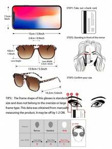 1 Set Summer Colorful Plastic Leopard Print Aviator Full Frame Decorative Glasses, Suitable For Street Photography, Holiday Gifts, Club Vacation Costumes, Music Festivals, Family Outings, Fits All Face Shapes - 1pc 白豆花雙茶 - 查看 7