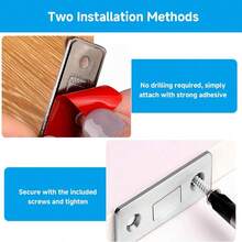 磁性门吸，2个装，超薄橱柜门磁铁，自粘磁性门吸，不锈钢橱柜磁铁，适用于厨房橱柜衣柜 - 銀色 - 查看 4