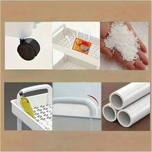 5/4/3 Tier Storage Cart - Durable Plastic Material, Easy To Move, Suitable For Kitchen, Bathroom, Bedroom - (Easy To Move And Convenient) Black & White Lingerie Storage Box, Thickened Tube, Strong Load-Bearing, Multi-Layer Storage Rack, Suitable For Kitchen, Bedroom And Outdoor Camping, Durable Plastic Design, Multi-Functional Storage Cart | Modern Storage Rack | Sturdy Storage Rack, Halloween, Christmas Gift Kitchen Supplies Kitchen Accessories Kitchen Tools - Multicolor - View 10