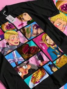 Laios Touden Dungeon Meshi-Shirt Anime Vintage Special Unisex-Shirt 417 - màu đen - Xem 1