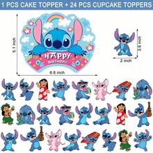 25pcs  Rainbow Stitch Cake Forks, Blue Color, Family Cake DIY Decoration Forks, Birthday Party Cake Decoration Forks, Cake DIY Forks