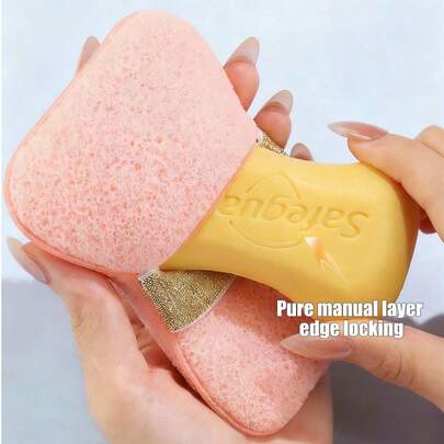 2 miếng mút/miếng cọ mềm phù hợp với túi đựng xà phòng/bóng tắm/bóng cọ rửa, lý tưởng cho phòng tắm và vòi sen gia đình, dụng cụ vệ sinh, hộp đựng xà phòng, phụ kiện làm sạch xà phòng.