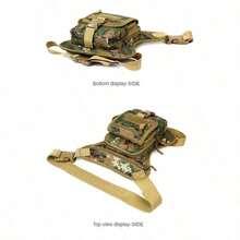 腰带式斜挎包，实用皮革包，带大腿口袋，户外臀包 - 彩色 - 查看 7