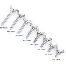 5PCS M5 x 40 mm Tornillos de Mariposa, Tuercas de Mariposa de Acero Inoxidable 304 Pernos Máquina de Perno de Mariposa, Pernos Sujetador de MáQuina, para Accesorio de Herramienta de ReparacióN,38072396 - Naranja - Ver 2