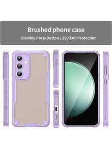 Funda para Samsung Galaxy S24 FE 5G Protectora Case Uso Rudo, Reforzada en Las Esquinas, Antideslizante, Resistente a caídas, Borde TPU y Panel Trasero PC Gris Esmerilado,38082575 - Verde - Ver 2