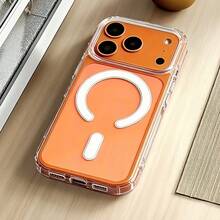 [High-Definition Clear Magnetic Phone Case]Suitable For High-Definition Clarity And Does Not Interfere With The Screen Protector For Apple  Models From 11 To 17promax, Featuring A Hard Back And Soft Edges. - táo (1 cái) - Xem 3