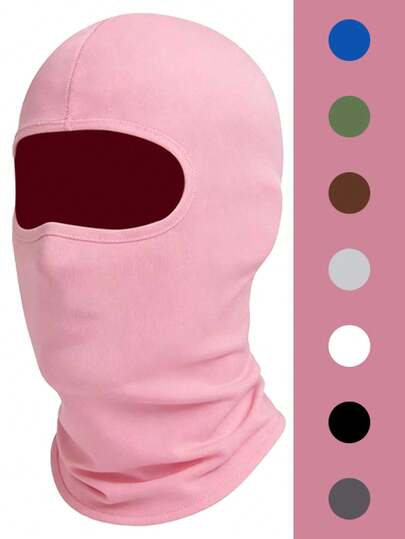 1pc/Set Unisex Solid Color Elastic Quick-Dry Thin Breathable Face Mask, Suitable For Cycling, Hiking, Fishing, Outdoor Sports, Daily Wear