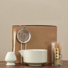五件套抹茶搅拌器套装，中东风格抹茶入门套装，包含抹茶碗（带嘴）、抹茶搅拌器及搅拌器支架、抹茶勺、抹茶筛及其他抹茶工具。是抹茶茶道的完美之选，也是斋月、生日、节日和开学季的理想礼物。 - 彩色 - 查看 3