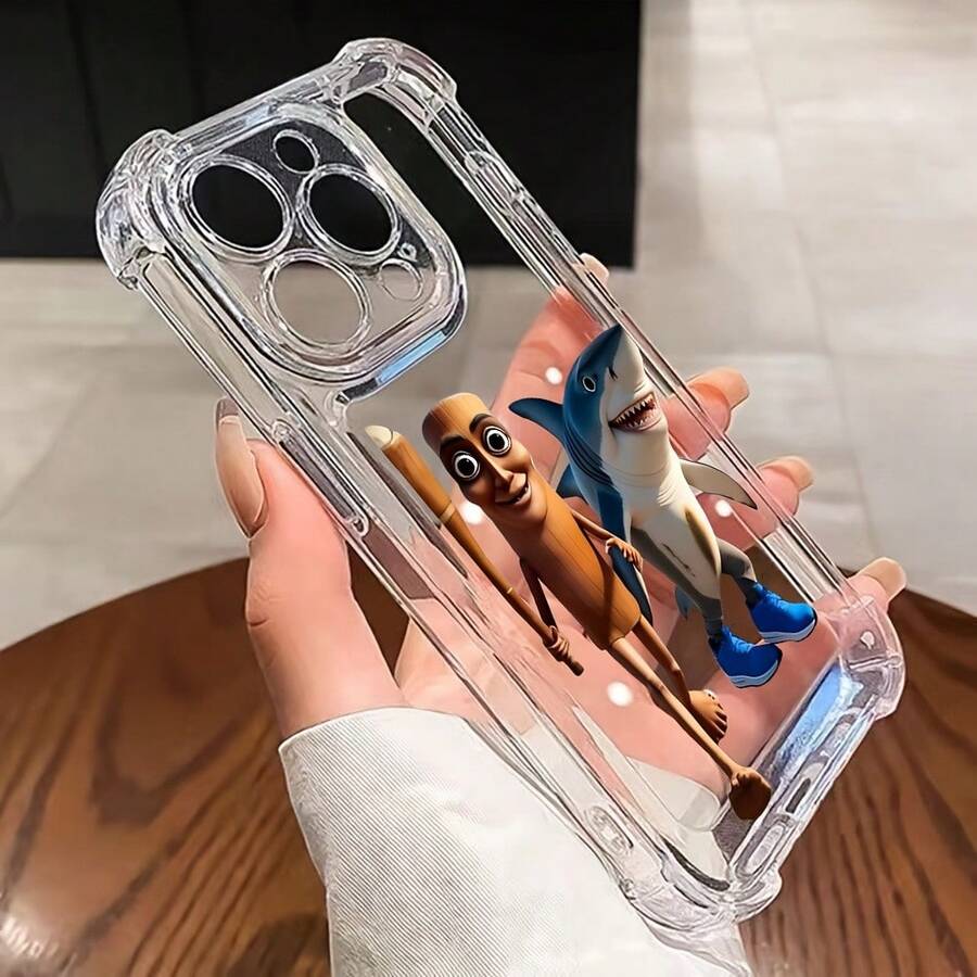 Funda para teléfono: Hot Game ITALIANOS BRAINROTS Funda de teléfono con diseño de animales y dibujos animados para iPhone 16, 15, 14, 13, 12, 11 Pro Max, X, XR, XS Max, 8, 7 Plus - Cubierta trasera transparente suave y resistente a impactos - Color 1 - Ver 1