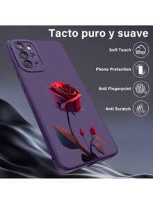 Funda para Samsung Galaxy S20 Plus Case Uso Rudo, Ultra Delgado Flexible Silicona Púrpura Carcasa con Aesthetic Dibujos Flores, Antigolpes Anti-arañazos Protectora,38082654 - Rojo - Ver 5