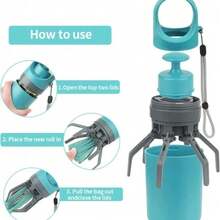 Dog Pooper Scooper, Portable No Touch Poop Scooper For Small Medium Large Dogs, Dog Waste Pick-Up Cleaner With Bag Attachment And Leak-Proof Waste Storage Container - Default - View 5